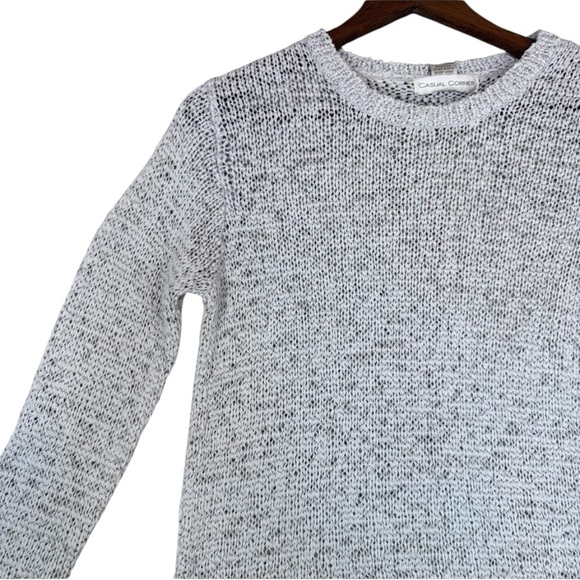 Casual Corner Gray Textured Knit Long Sleeve Pullover - Picture 6 of 11